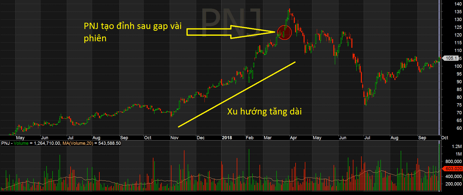Tạo Exhaustinon GAP ở vùng khoanh đỏ